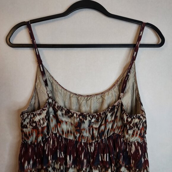 Jigsaw Maxi Slip Dress Women's 16 Patterned 100% Silk Empire Waist Lined Regency - Picture 9 of 15
